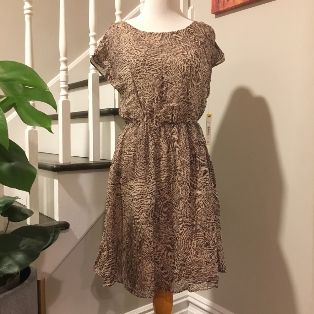 Alice+Olivia Animal Print Silk Dress